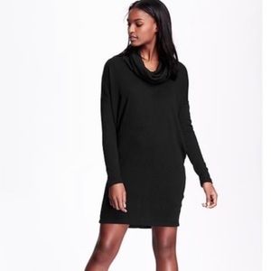 Black Cowl Neck Sweater Dress